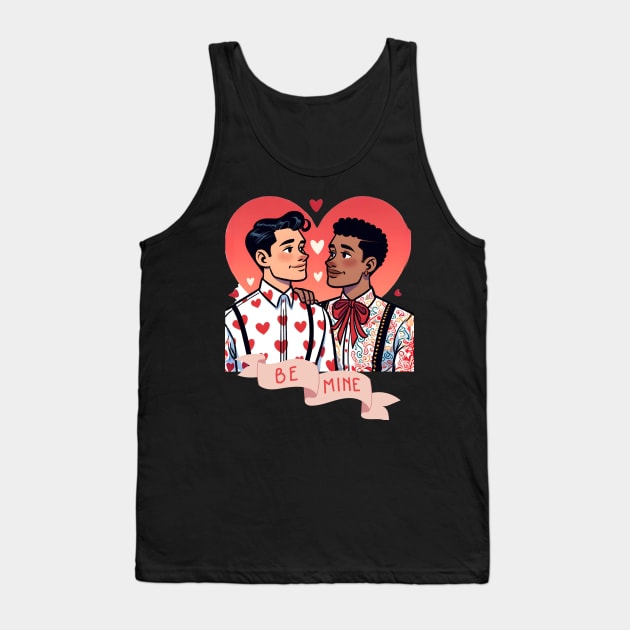 Gay Valentines Be Mine queer couple Tank Top by WearablePSA